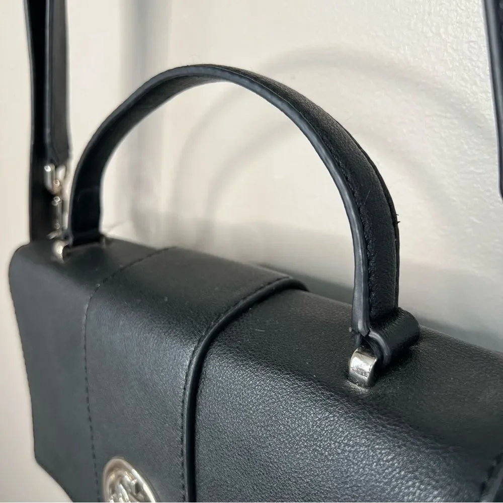 Guess Lani Crossbody Top Handle Adjustable Strap Flap Vegan Bag Purse